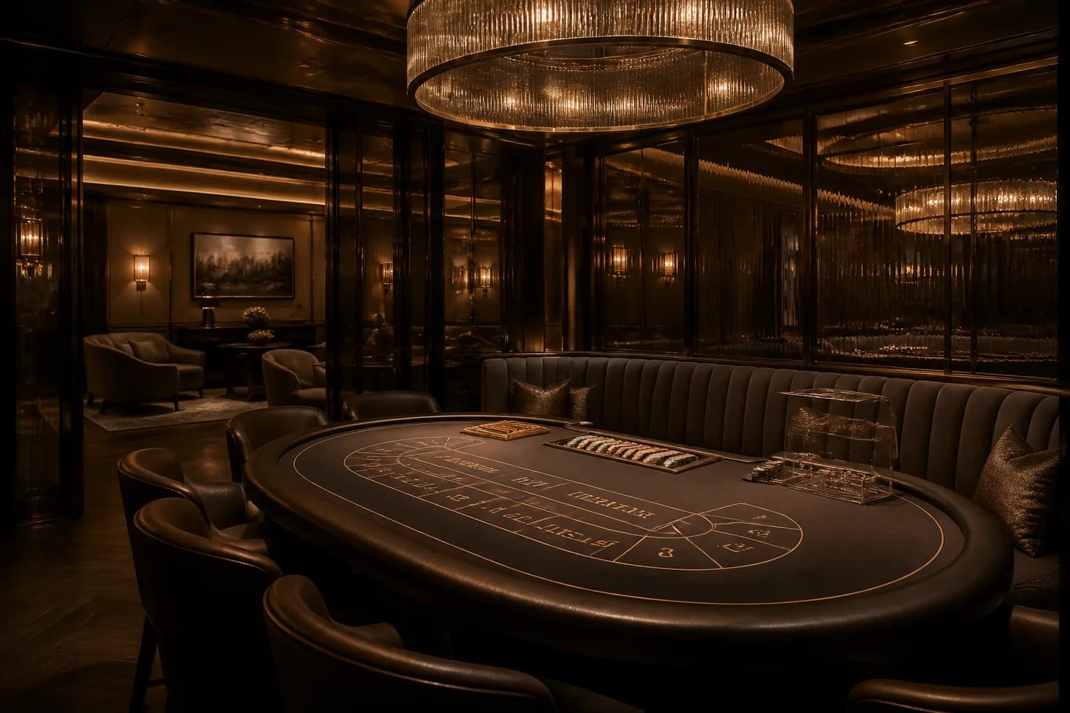 Private gaming salon at Grand Velvet