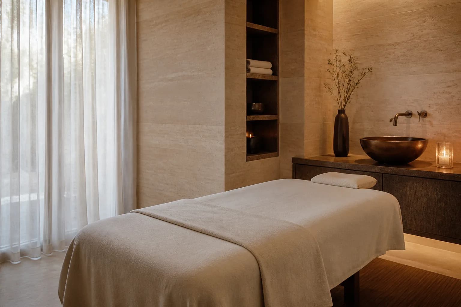 Grand Velvet spa treatment room